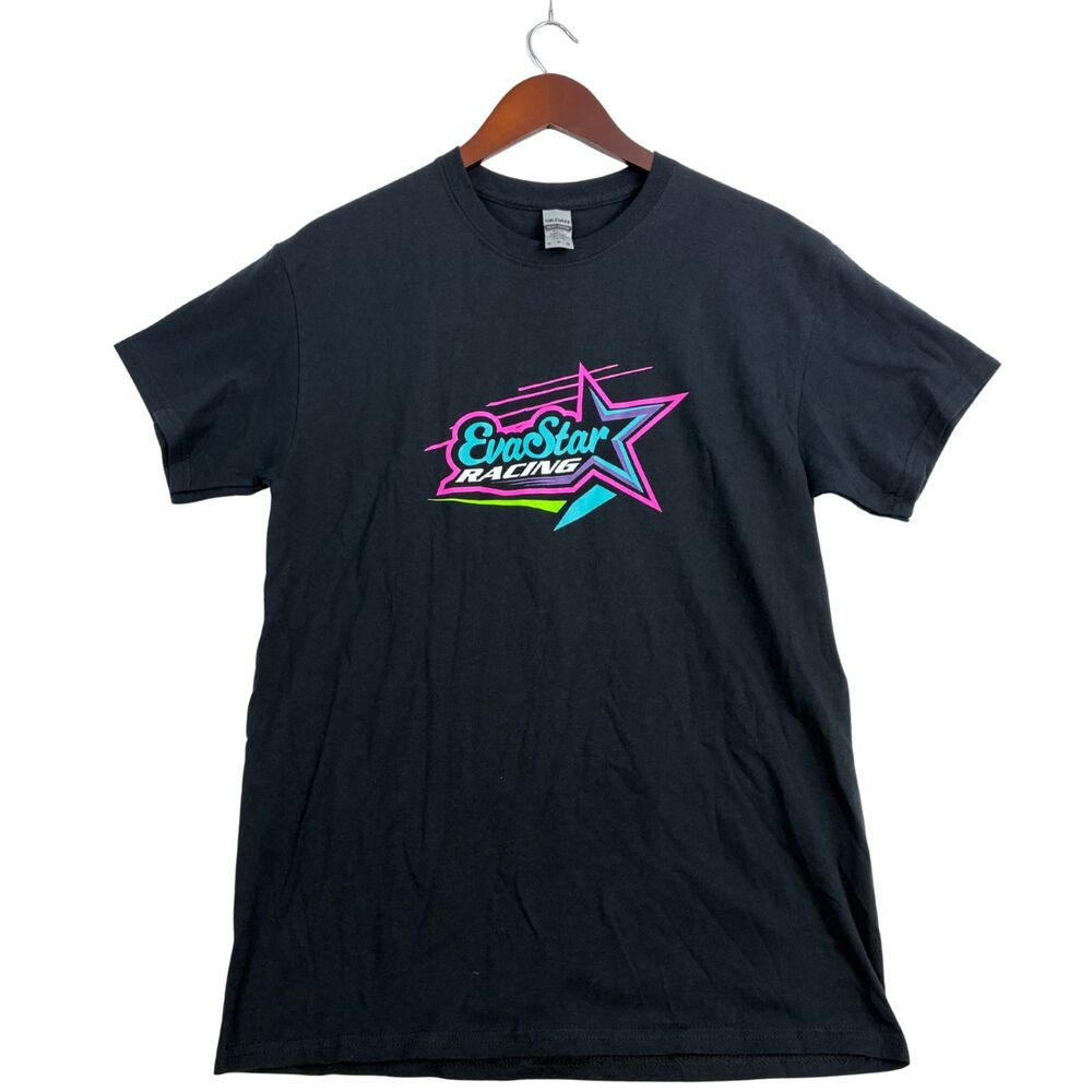 EvaStar Racing Mens Medium Black Gildan Graphic T Shirt Off Road UTV Racing Tee